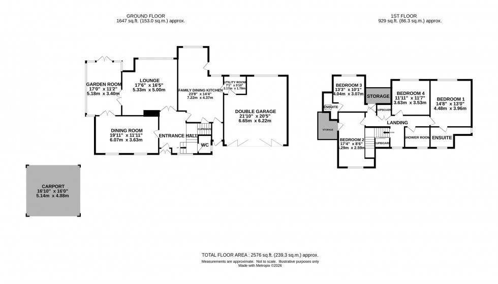 Floorplan for Salters Lane, Siddington