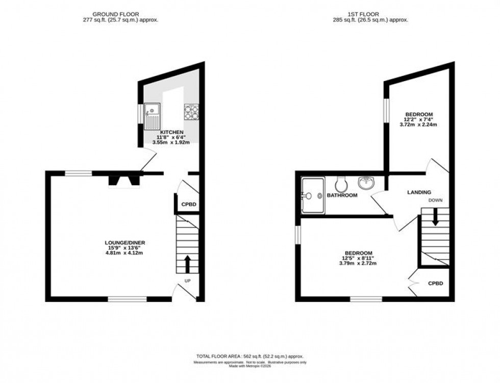 Floorplan for Chapel-En-Le-Frith, High Peak
