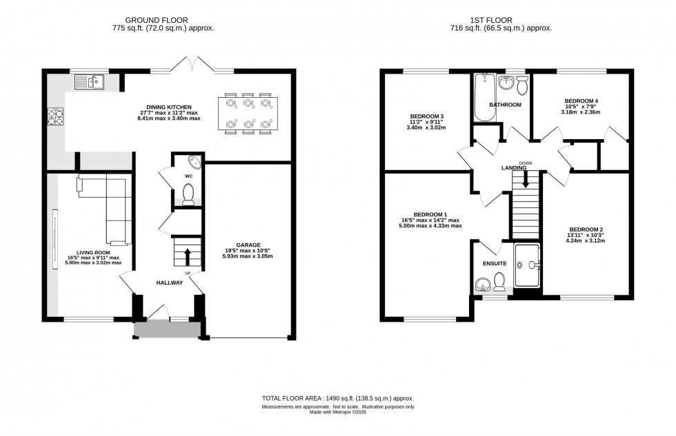 Floorplan for Wildgoose Avenue, Knutsford