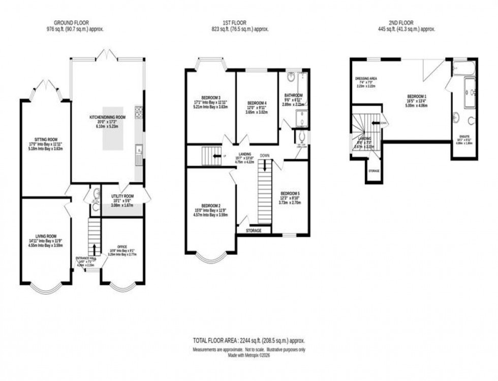 Floorplan for Parrs Wood Road, East Didsbury