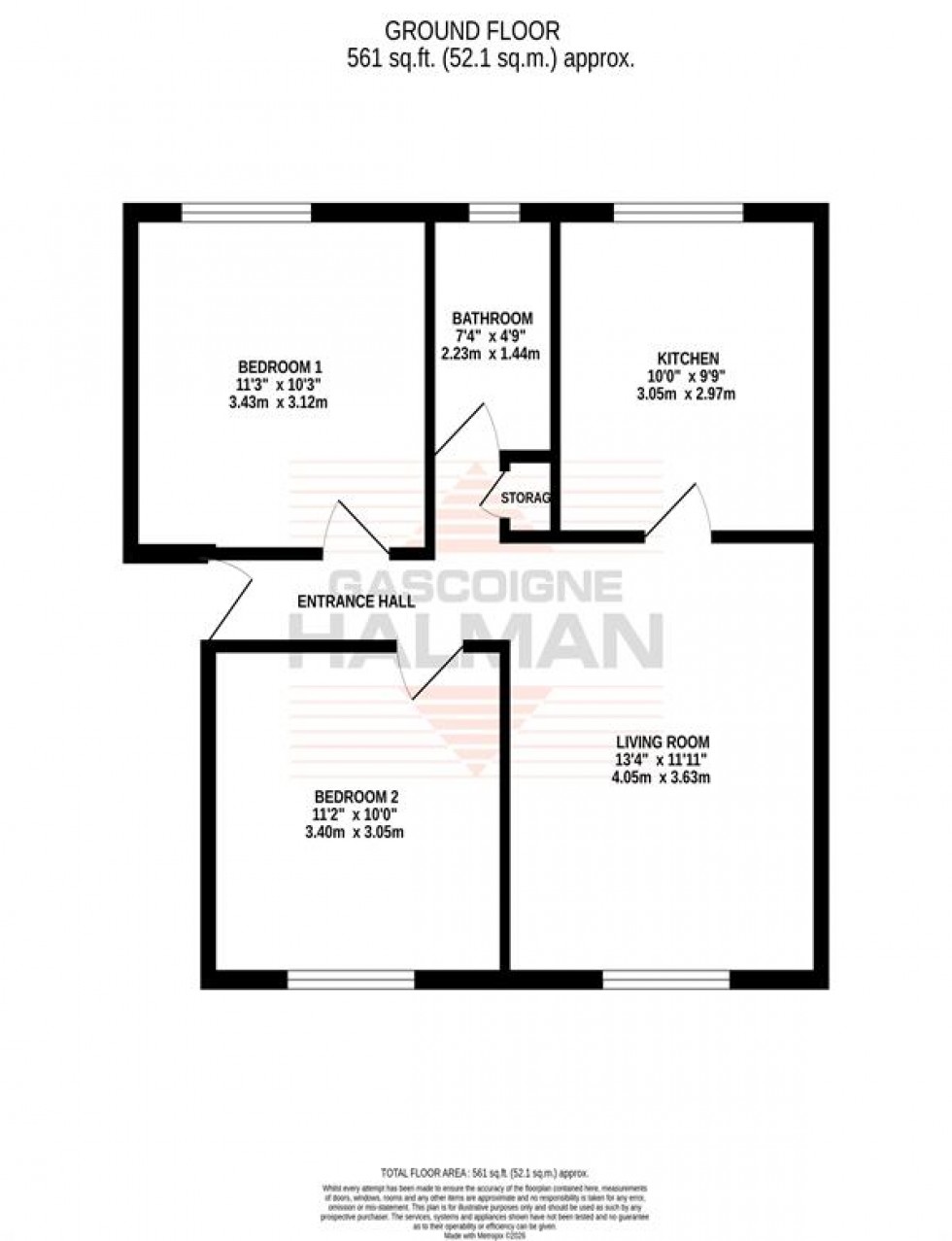 Floorplan for Windsor Court, Ashton Lane, Sale