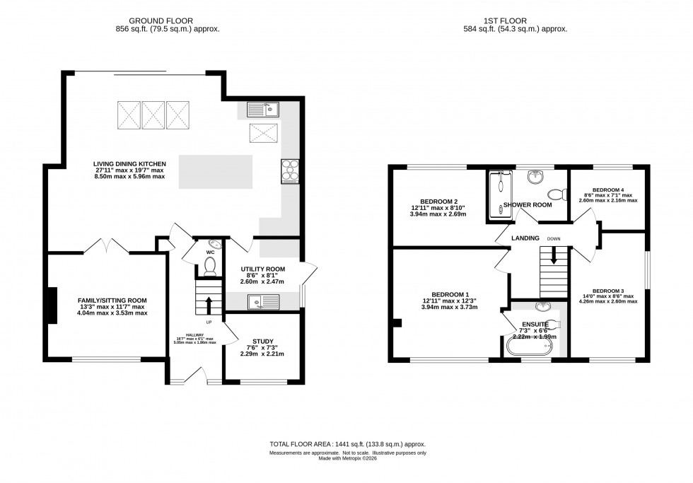 Floorplan for Meadow Drive, Knutsford