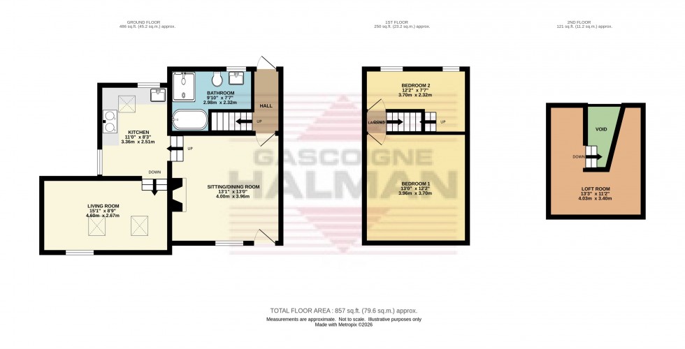 Floorplan for Jackson Street, Padfield, Glossop