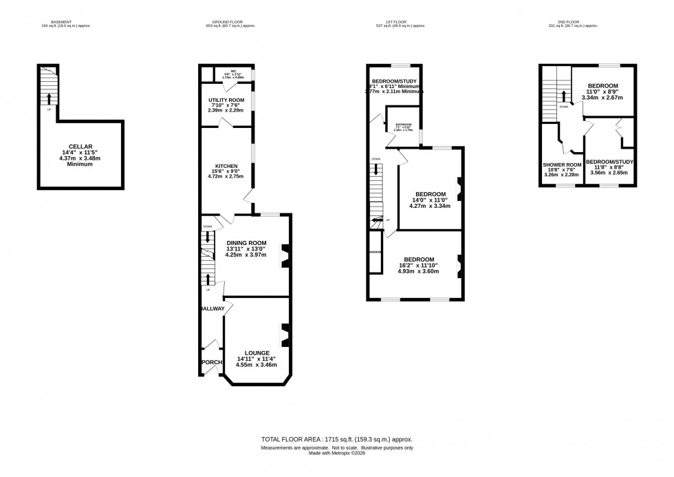 Floorplan for Longhurst Lane, Marple Bridge, Stockport