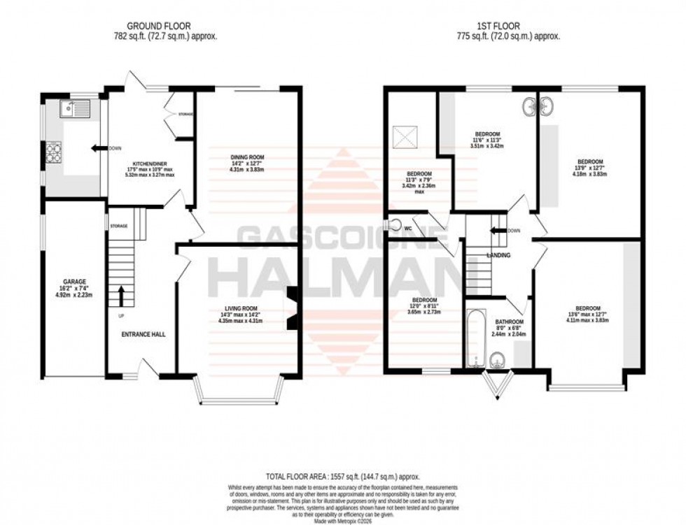 Floorplan for Harboro Road, Sale