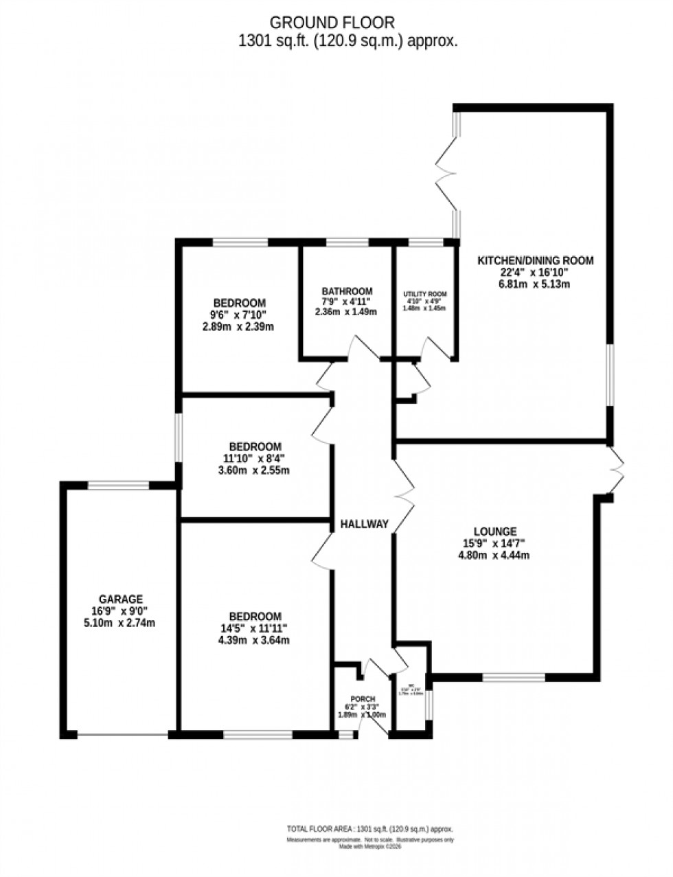 Floorplan for Bollinbarn Drive, Macclesfield