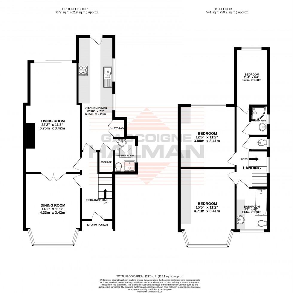 Floorplan for Walton Road, Sale