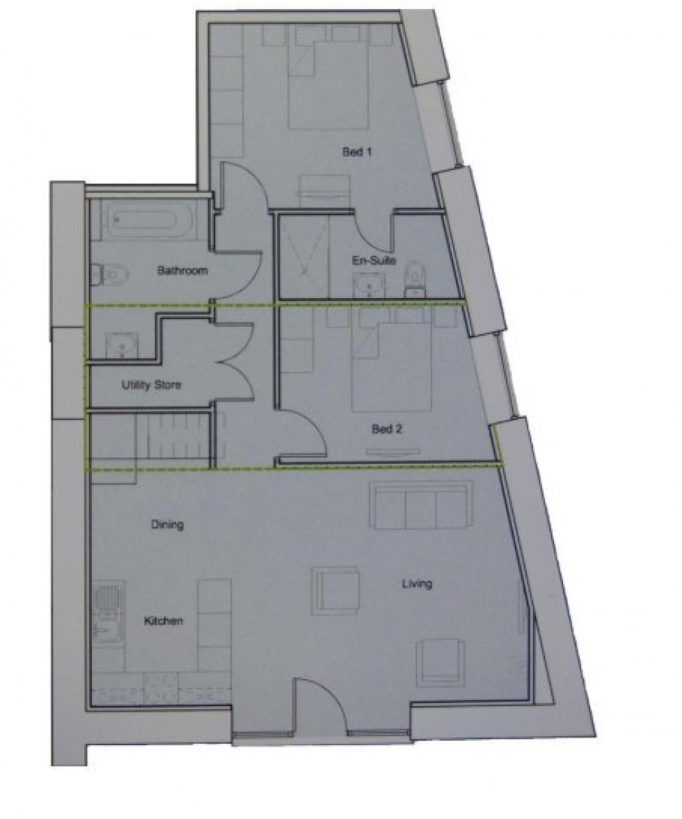 Floorplan for Superb single storey apartment in Chester City