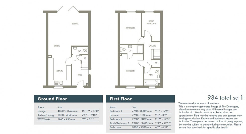 Floorplan for Waters Edge, Preston On The Hill