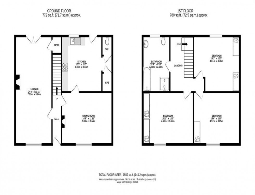 Floorplan for Burrfields Road, Chapel-En-Le-Frith, High Peak