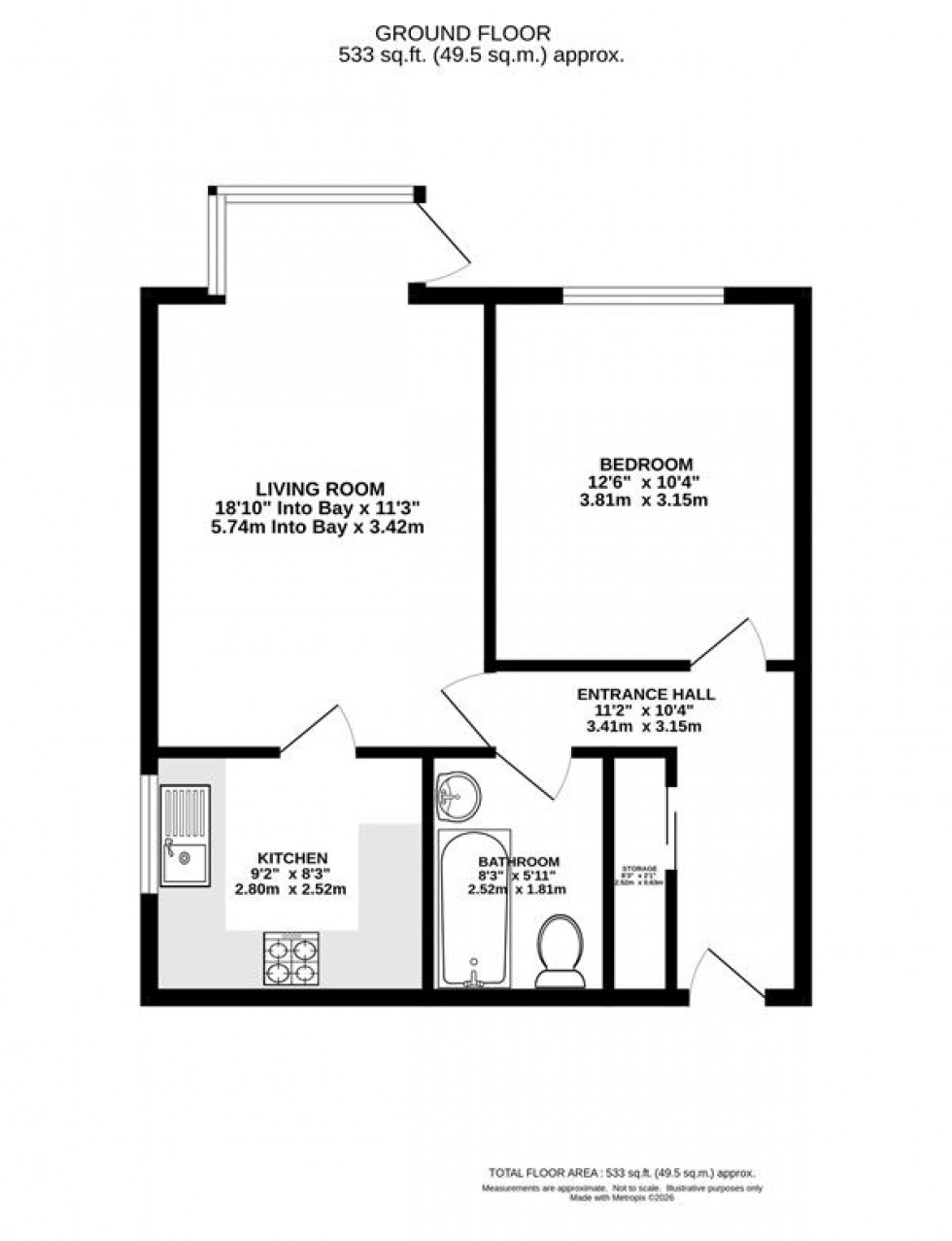 Floorplan for Andrew Court, Aldborough Close, Withington