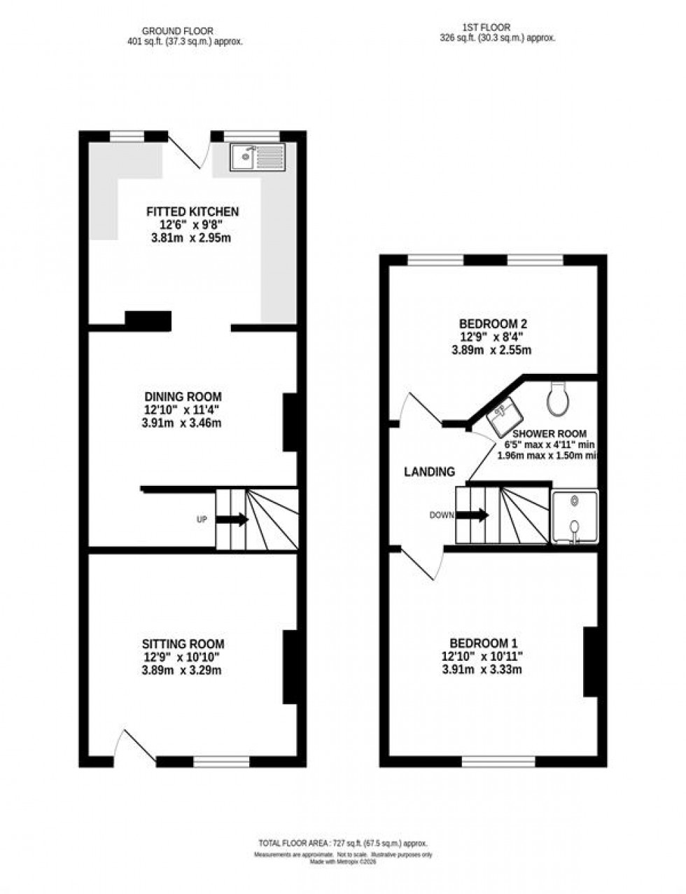 Floorplan for Goyt Road, Whaley Bridge, High Peak