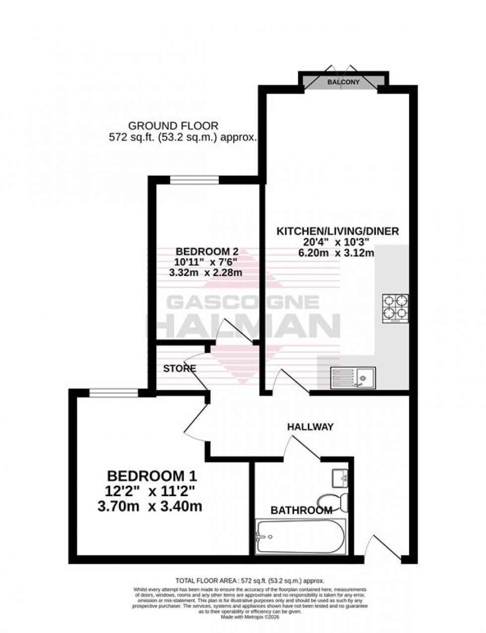 Floorplan for Hollyhedge Heights, Hollyhedge Road, Gatley