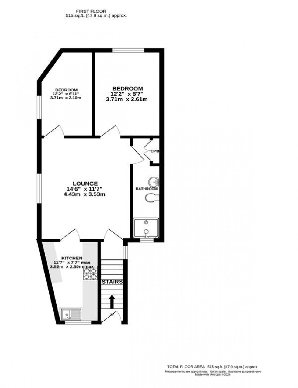 Floorplan for Chapel-En-Le-Frith, High Peak