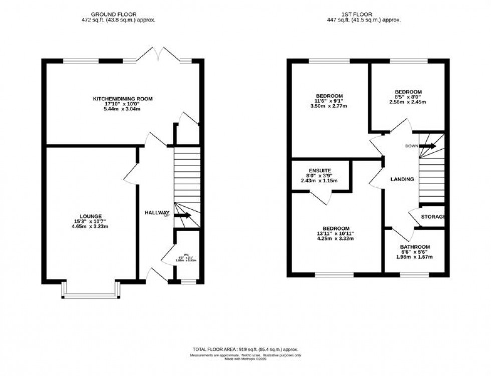 Floorplan for Wightman Avenue, Macclesfield