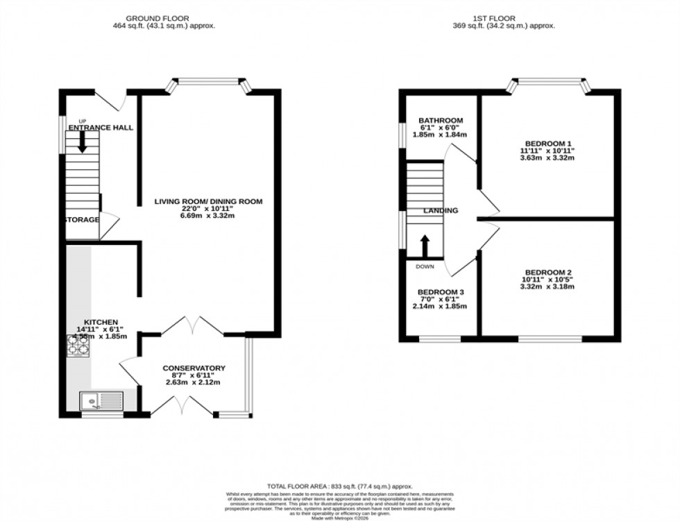 Floorplan for Whitesands Road, Lymm