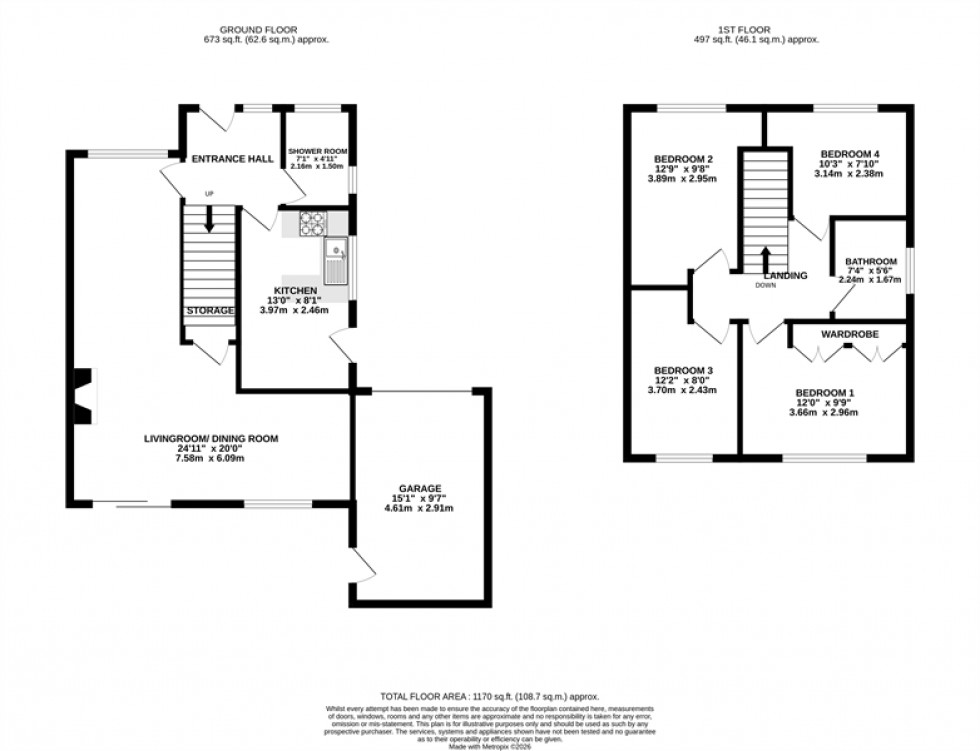 Floorplan for Grove Rise, Lymm