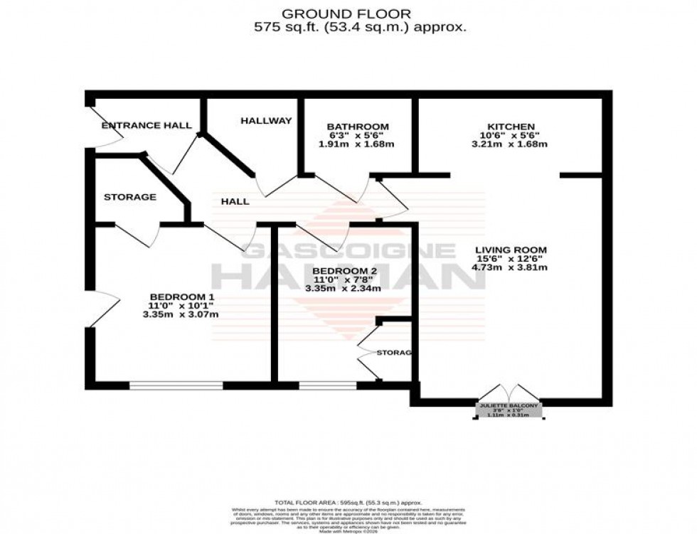 Floorplan for Delamere Place, Moor Lane, Manchester
