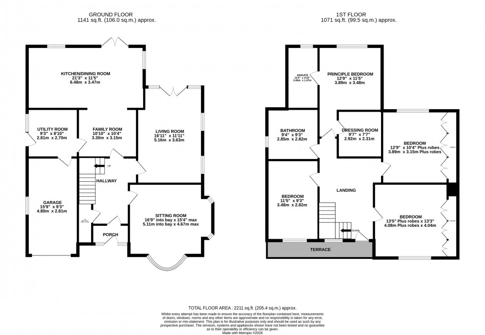 Floorplan for Parkway, Wilmslow