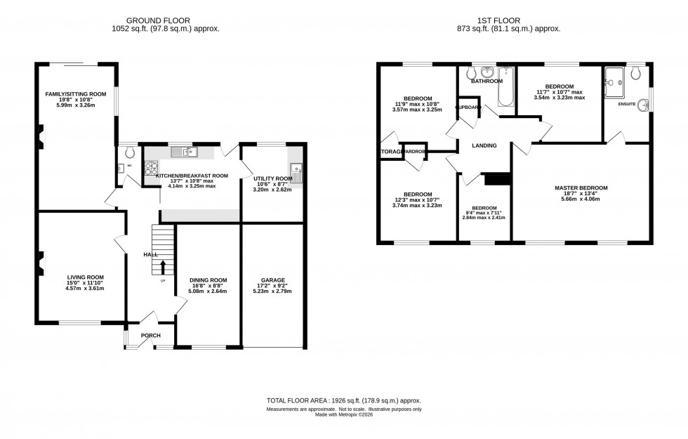 Floorplan for Alderley Close, Sandbach