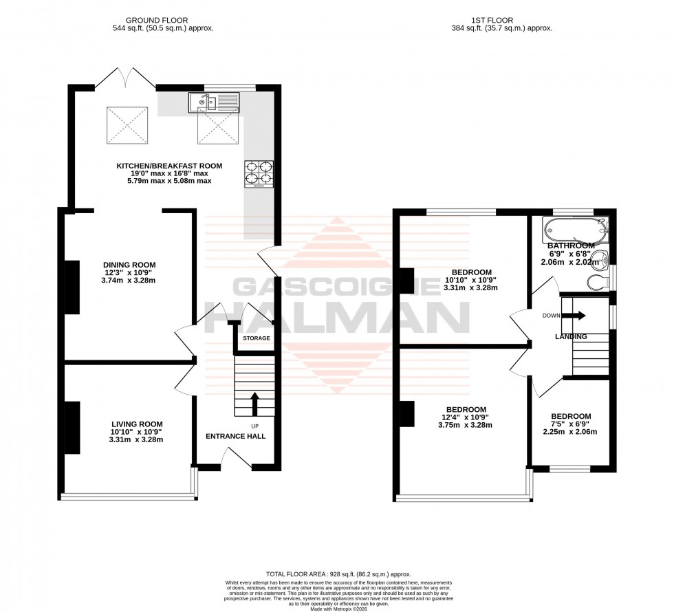 Floorplan for Carrington Lane, Sale
