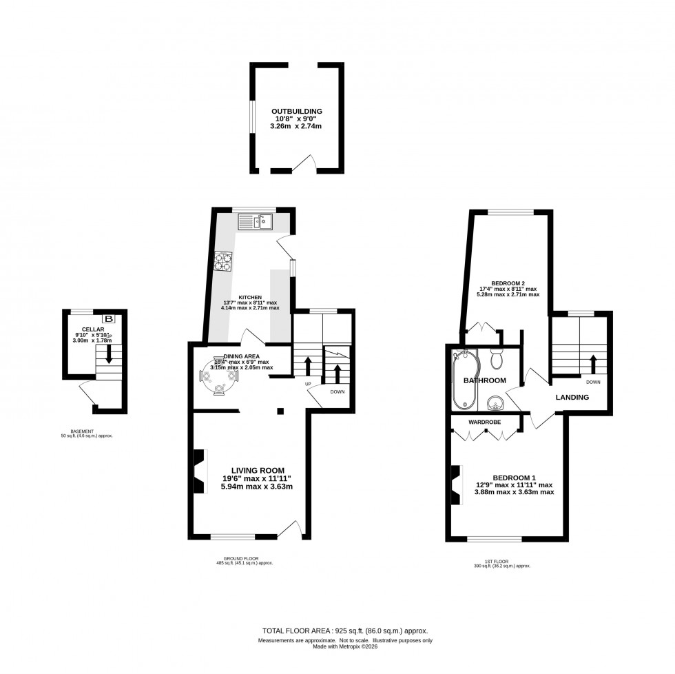 Floorplan for Church Street, Great Budworth, Northwich