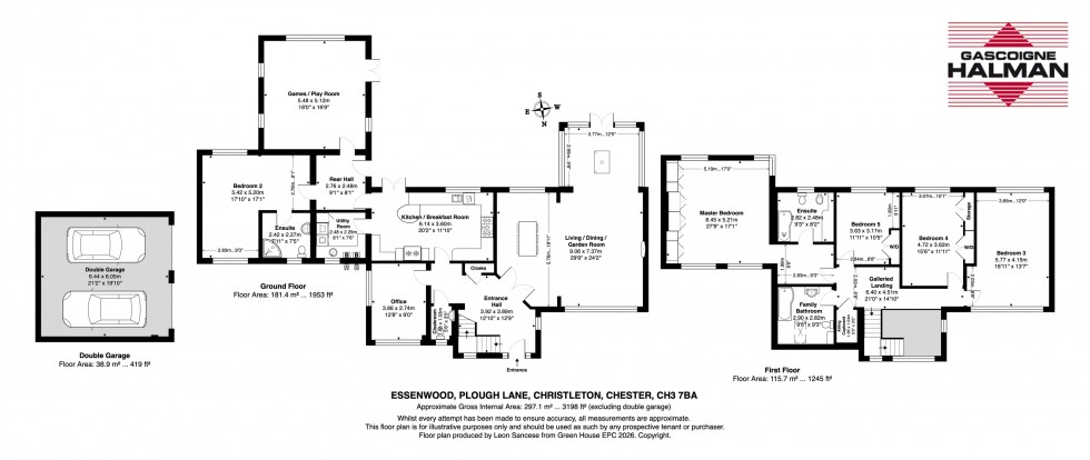Floorplan for Christleton, Chester