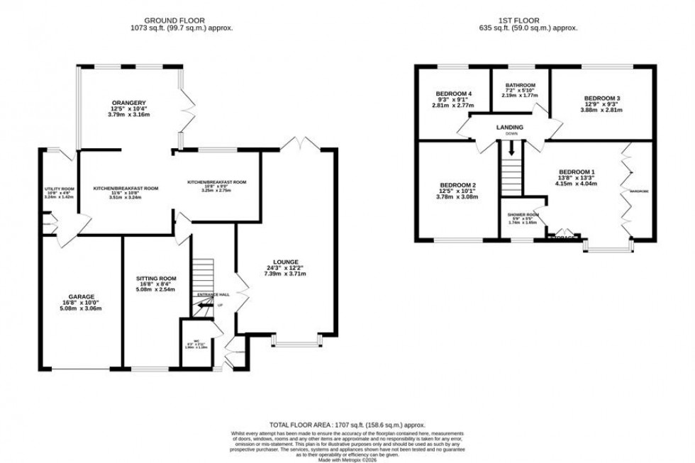 Floorplan for Tewkesbury Close, Poynton