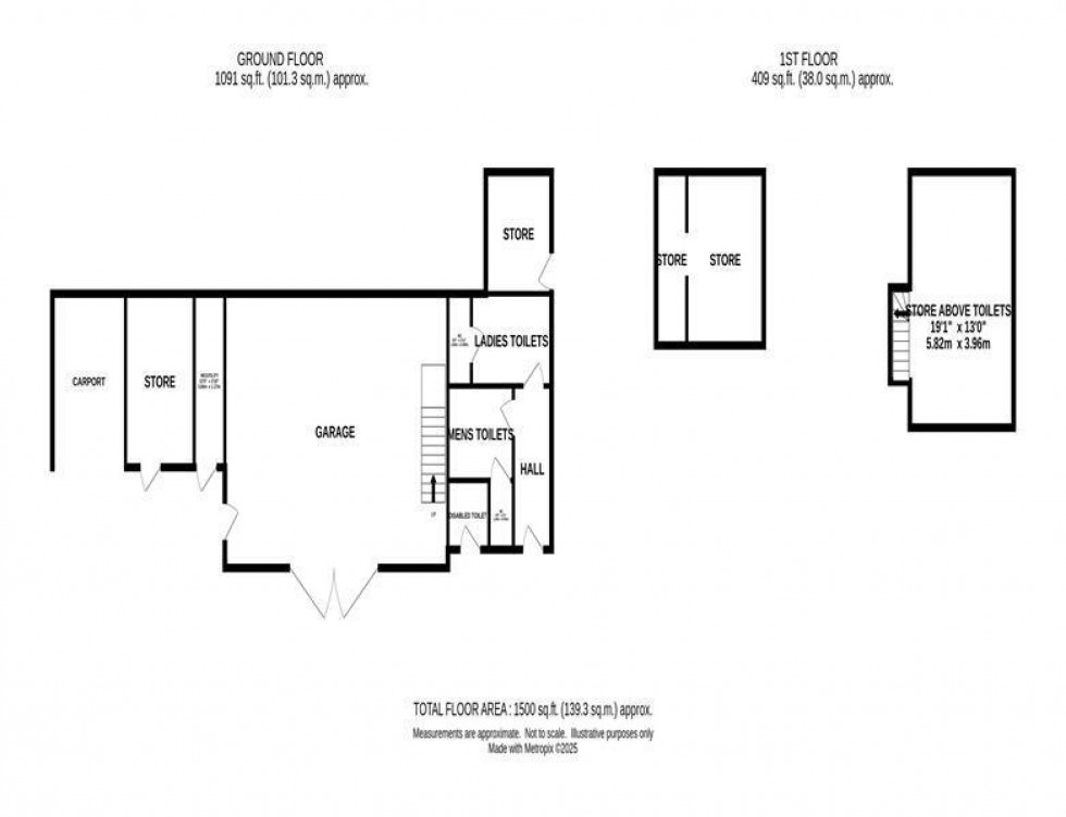 Floorplan for Paddock Barn Cottages Upper Hulme, Leek