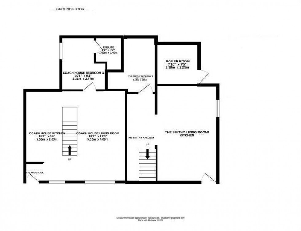 Floorplan for Paddock Barn Cottages, Upper Hulme, Leek