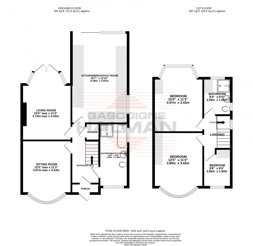 Floorplan for Derbyshire Road South, Sale