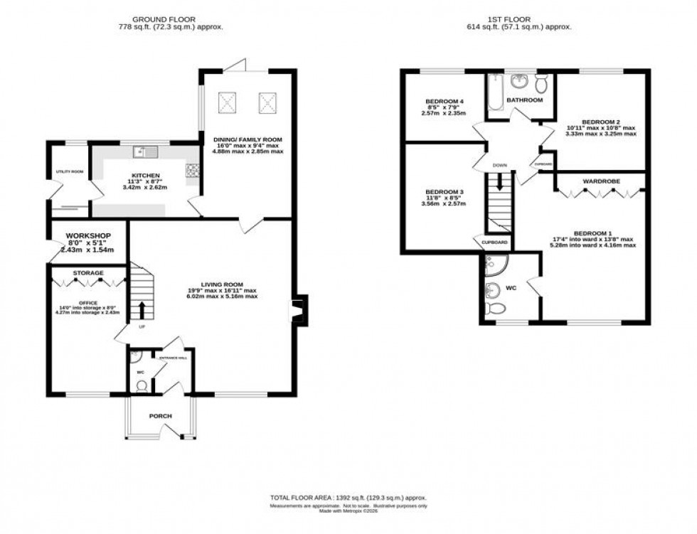 Floorplan for Montrose Court, Holmes Chapel