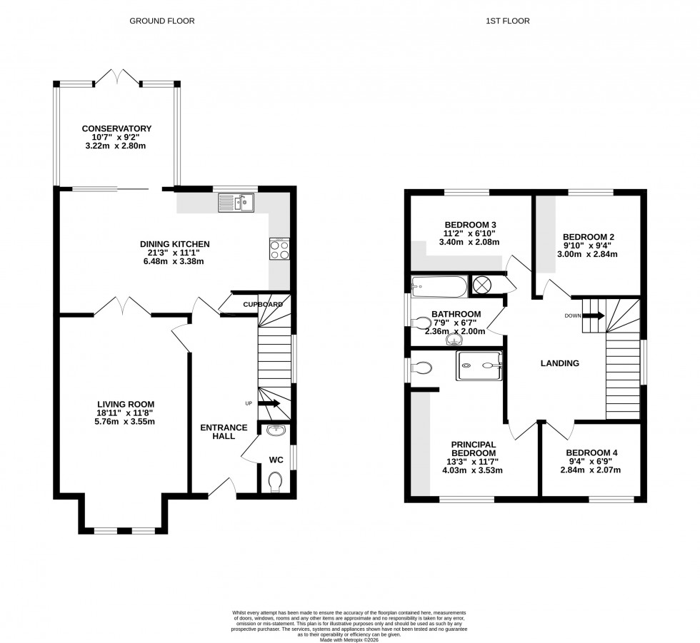 Floorplan for Croftside Way, Wilmslow