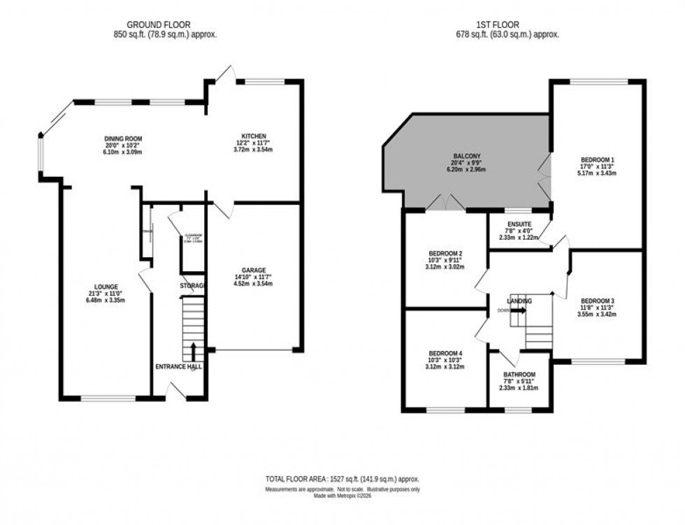 Floorplan for Pine Close, Macclesfield
