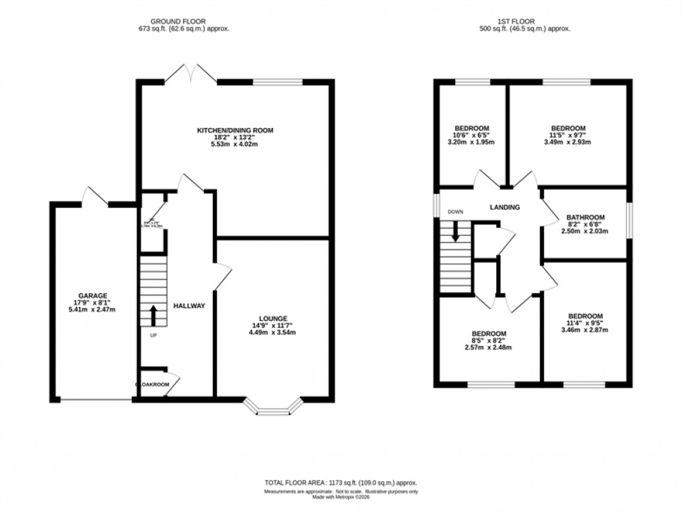 Floorplan for Freshfield Drive, Macclesfield