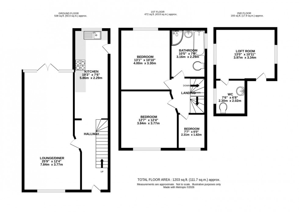 Floorplan for Stockton Avenue, Stockport