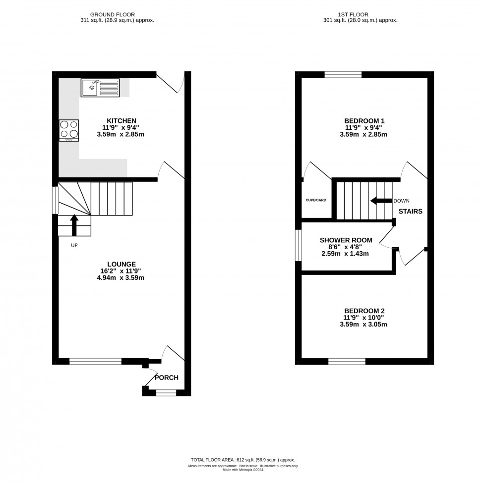 Floorplan for Hill Street, Romiley