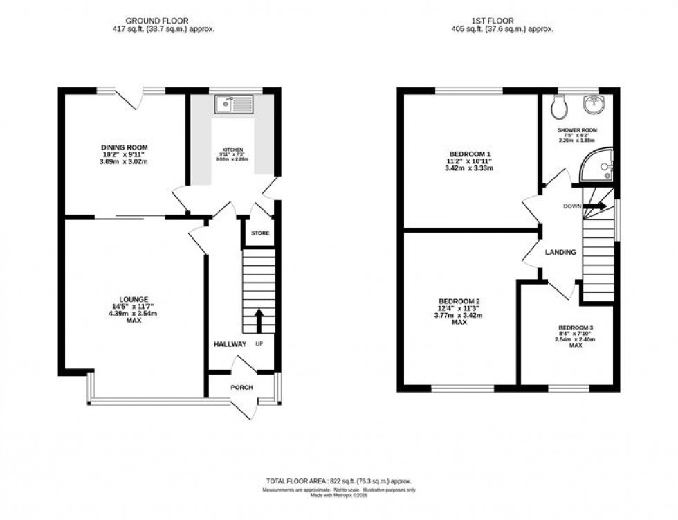 Floorplan for Birkdale Road, South Reddish