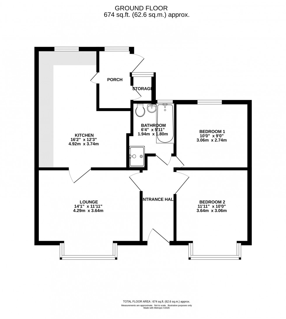 Floorplan for 2 The Close Marple Bridge, Stockport