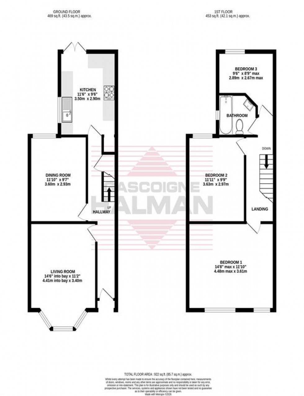 Floorplan for Hall Street, Cheadle, Stockport