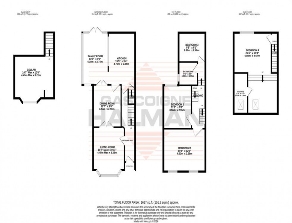 Floorplan for Baxter Road, Sale