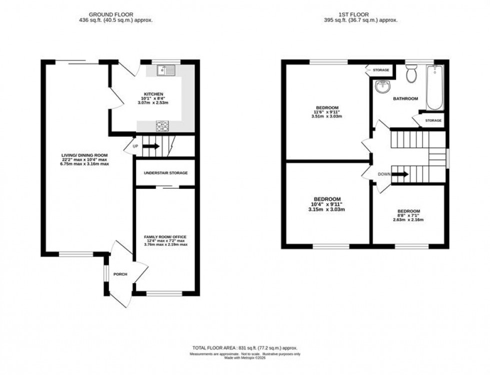 Floorplan for Selkirk Drive, Holmes Chapel