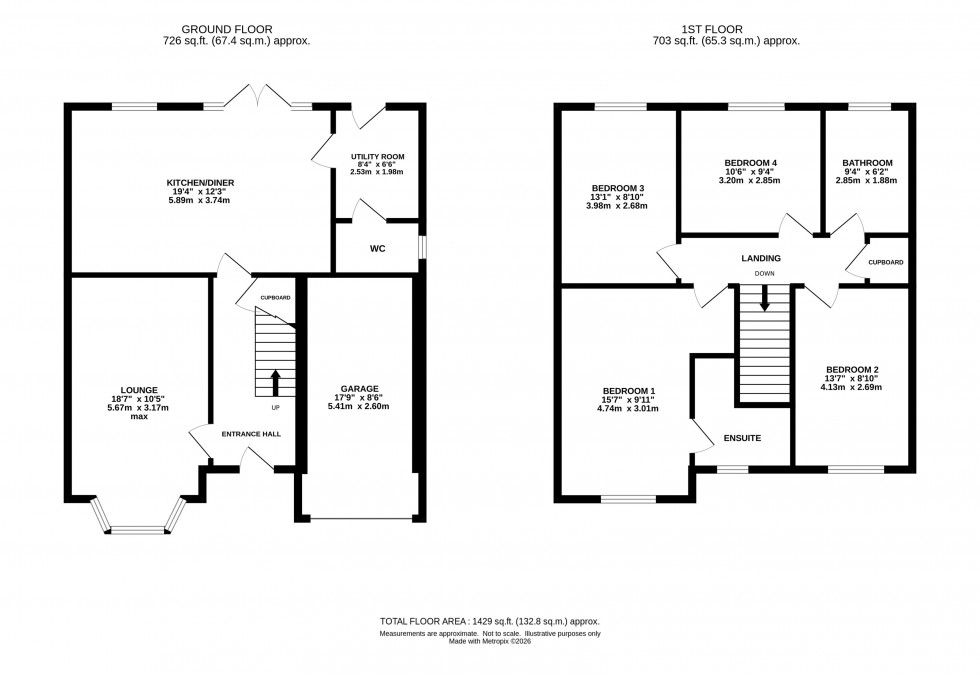 Floorplan for Siskin Way, Daresbury