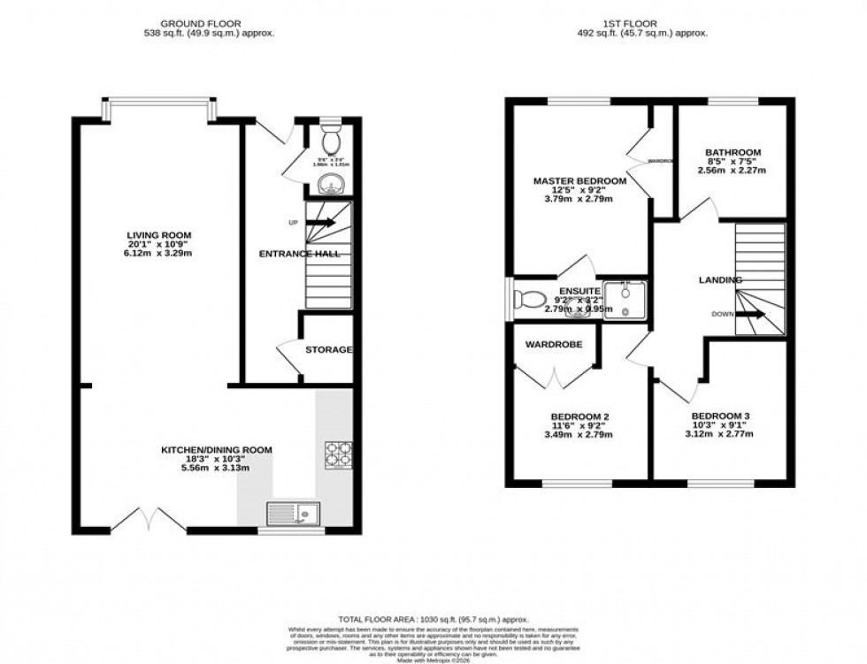Floorplan for Woodyatt Way, Lymm