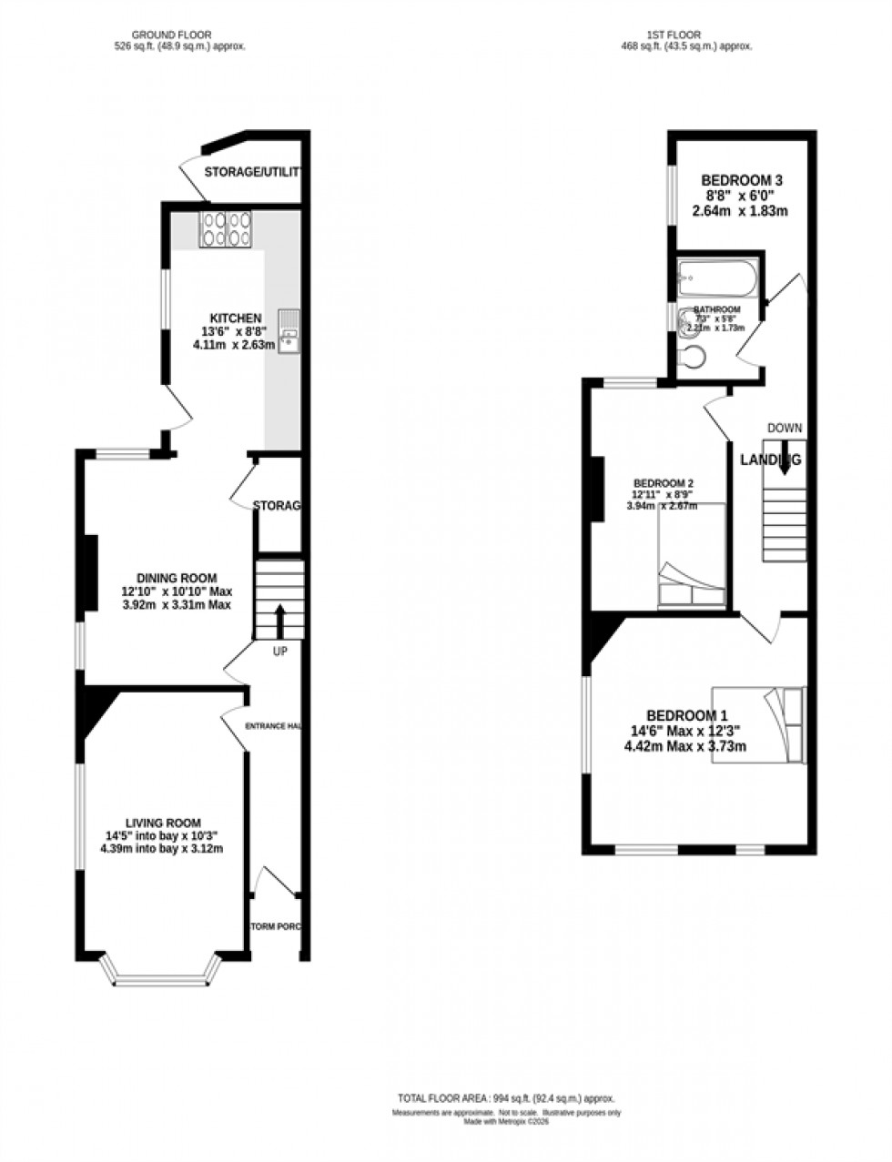 Floorplan for Brook Lane, Timperley, Altrincham