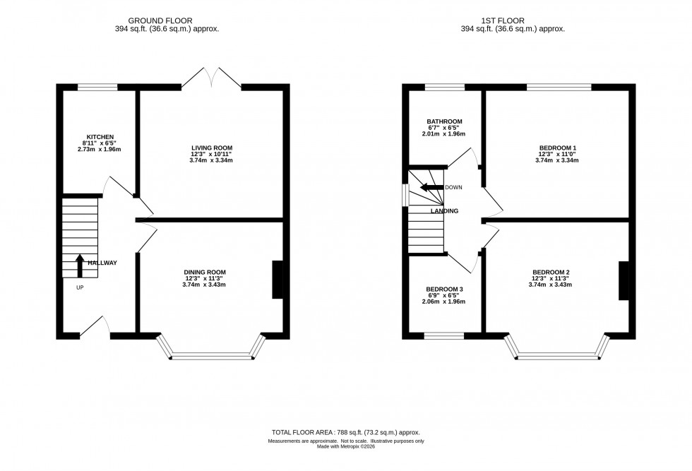 Floorplan for Sandringham Road, Bredbury, Stockport