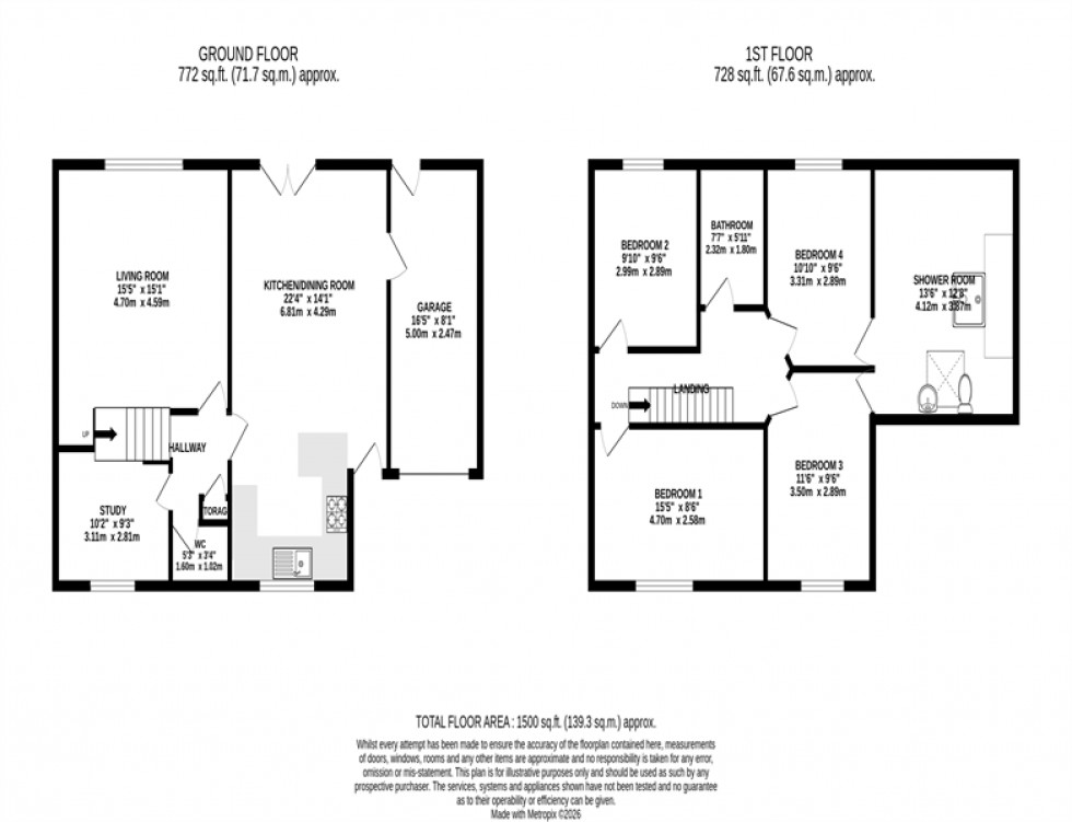 Floorplan for Sycamore Drive, Lymm