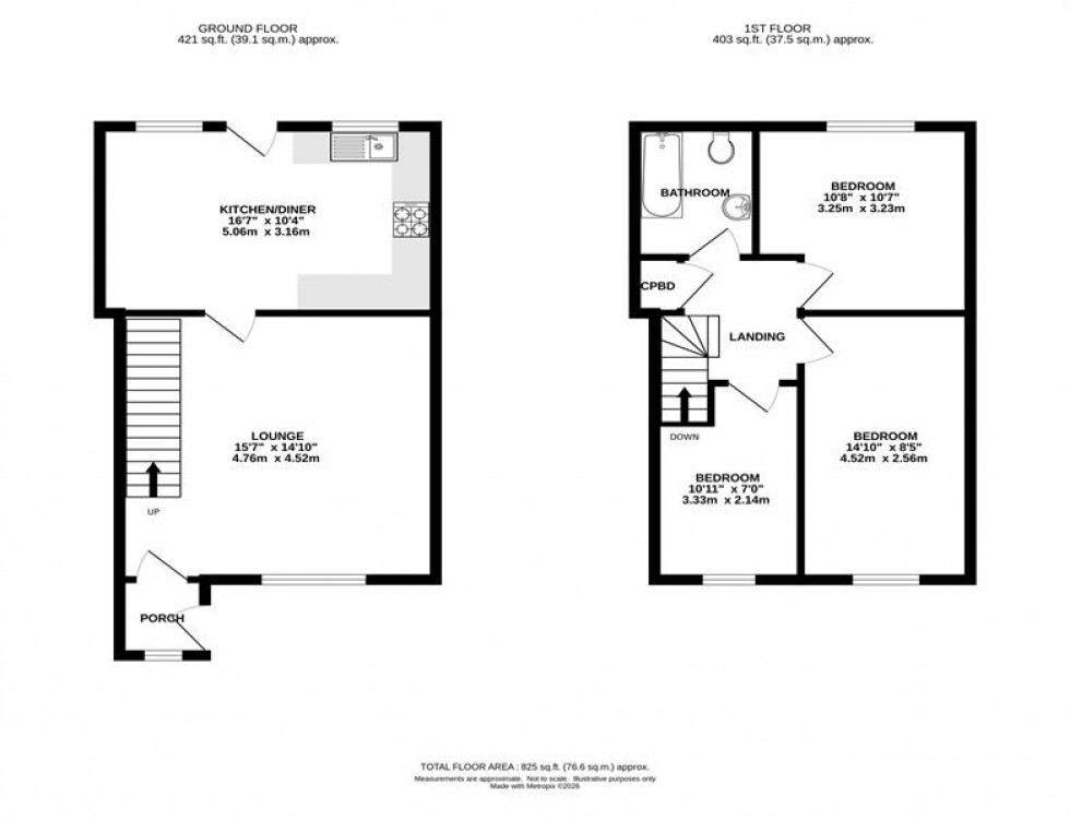 Floorplan for Burlow Road, Buxton