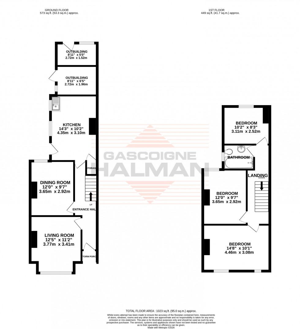 Floorplan for Grange Road, Sale