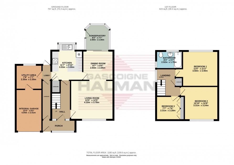 Floorplan for Burwell Close, Glossop